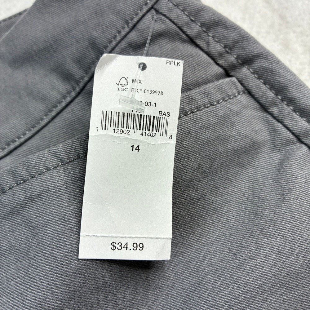 Old Navy Pixie Mid Rise Gray Twill Pants Women Size 14 New With Tags - Picture 14 of 16